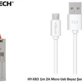 Hytech HY-X83 1 m 2A Micro Usb Siyah Şarj Kablosu