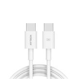 Hytech HY-XTP22 Beyaz 1 mt 3A Type-C Data + Şarj Kablosu
