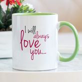 I Will Always Love Yeşil Kupa Bardak