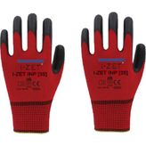 I-Zet INP05 Kırmızı Siyah Polyester Örme Nitril Eldiven 288 Adet No 10