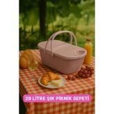 İ&A HOME PEMBE 30LT. PİKNİK SEPETİ