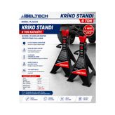 İBELTECH Profesyonel 6 Ton Kriko Stantı 2’li Araç Sehpası Set Halinde TÜV Sertifikalı