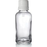 Içten Damlalıklı Şeffaf Cam Şişe 30ML
