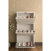 Ideal Home Üçlü Metal Ayakkabılık - Beyaz