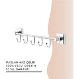 Igk Yapı - Çelik Banyo Kumru Beşli Askılık (KU10-058)