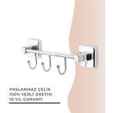 Igk Yapı - Çelik Banyo Kumru Kancalı Üçlü Askılık (KU10-063)