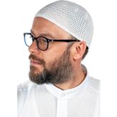 İhvan Lüks Çelik Örme Namaz Takkesi Beyaz 1 Adet