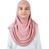 İhvan Pratik Hazır Geçmeli Boneli Çocuk Şal Pembe