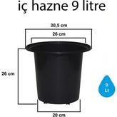 (Iiç Hazne) Vega Model Büyük Dekoratif Modern Saksı Iç Haznesi 9 Litre