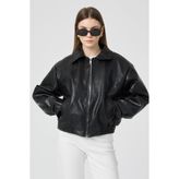 IJAN GiYiM KADIN OVERSIZE BOMBER DERİ CEKET