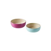 Ikea Akerhallon Bambu Servis Kasesi Pembe-Turkuaz 2 Parça