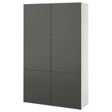 IKEA Besta 09575507 Beyaz-Koyu Gri Dolap