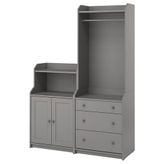 IKEA Hauga 69388635 Gri Dolap