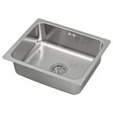 IKEA HILLESJÖN tek gözlü eviye paslanmaz çelik - 80503399