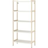 IKEA Kitaplık-Açık Raf Ünitesi, Beyaz-Titrek Kavak, 70X34X154 cm