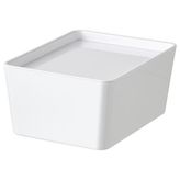 IKEA KUGGIS kapaklı kutu beyaz - 99561153