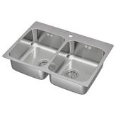 IKEA LANGUDDEN/LILLVIKEN çift gözlü eviye paslanmaz çelik - 19157487