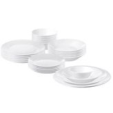 IKEA Oftast 24 Parça Beyaz Temperli Cam Yemek Takımı