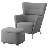 IKEA OSKARSHAMN Tibbleby Bej Gri Berjer ve Puf