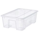 IKEA Samla Şeffaf 11 lt Kapaklı Kutu