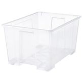 IKEA Samla Şeffaf 130 lt Kapaklı Kutu