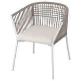 IKEA Segerön Beyaz-Bej Kolçaklı Sandalye