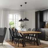 IKEA SKOGSTA ahşap sandalye siyah - 50544867
