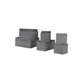 Ikea Skubb Çekmece Içi Düzenleyici Kutu Seti, Koyu Gri ( 6 Parça Set)