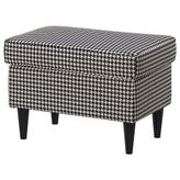 IKEA Strandmon Vibberbo Siyah-Bej Puf