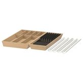 IKEA UPPDATERA çekmece düzenleyici beyaz-bambu-antrasit - 19627351