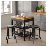 IKEA VADHOLMA mutfak adası siyah-meşe - 40366115