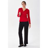 İKİLER Önü Çıtçıtlı Kapüşonlu Bluz 256-1001