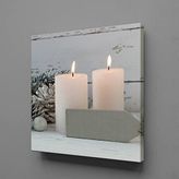 İKİLİ BEYAZ MUM KANVAS TABLO 30x30cm