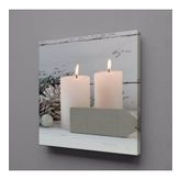 İKİLİ BEYAZ MUM KANVAS TABLO 80x80cm