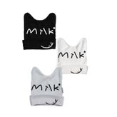 ikon bebek Milk Yazılı Penye Bere 3' Lü Set