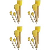 İleri Grup 4'lü Ponpon Tampon Sünger Fırça ( 4 Set)