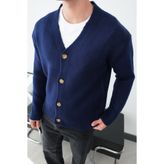 İLKCET MODA Erkek Lacivert Premium Triko Hırka