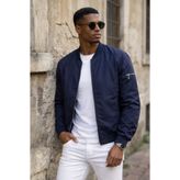 İLKCET MODA Erkek Premium Lacivert Regular Bomber Ceket
