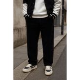 İLKCET MODA Kadife Siyah Erkek Oversize Kalın Pantolon