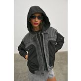 İLKCET MODA Mix Kadın Oversize Kot Yağmurluk