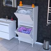İlkim Alt Ve Üst Modül Sepetli Banyo Dolabı, 60 Cm