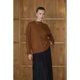 İlmek 25033 Kadın Fitilli Kısa Basic Kazak Taba