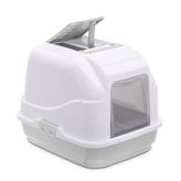 Imac Easy Cat Gri Beyaz 50x40x40 cm Kapalı Kedi Tuvaleti