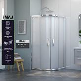 İmaj Banyo İmaj Mode Ice Oval Duşakabin A-770*120 H190 Gümüş