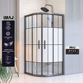 İmaj Banyo Myra Ice Oval Duşakabin80*100 H:190 Siyah