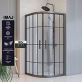 İmaj Banyo Myra Oval Duşakabin 80*90 H190 Siyah