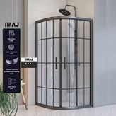 İmaj Banyo Myra Oval Duşakabin 85*85 H:190 Siyah