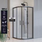 İmaj Banyo Noa Oval Duşakabin 70*120 H190 Siyah