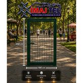 Imaj Tel Örgü Panel Çit Kapı Panelçit Tel Kapı Panel Çit Kanatlı Kapı Profil EBAT50*50 Kalınlık 1,5mm - 200*100 DIŞARI SOL AÇILIR