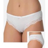 Imer Bayan Dantelli Modal Slip Bikini Külot 4236